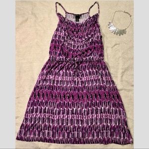 Lane Bryant Purple Print Dress